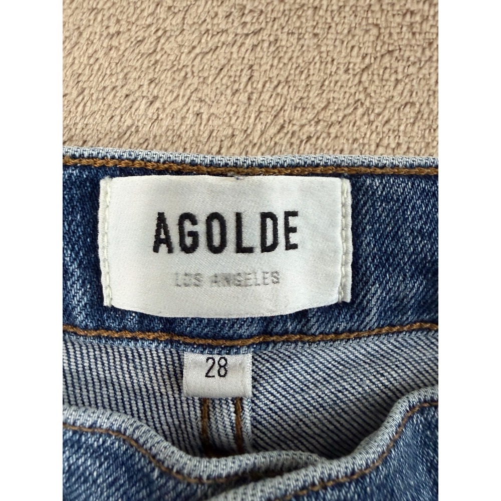AGOLDE Nico High Rise Distressed Jeans Women's Size 28 Blue slim Fit EUC - Picture 2 of 10